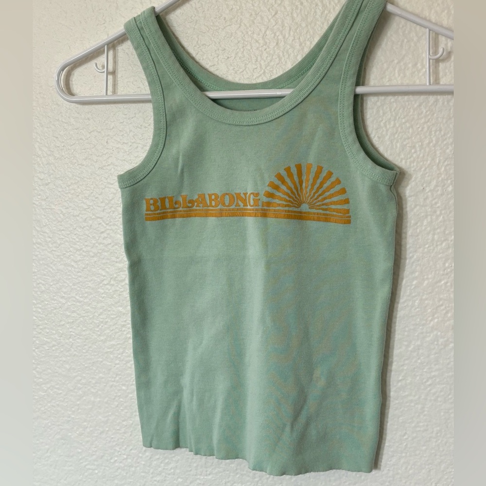 Green Billabong tank top, size youth L, worn a few times perfect condition